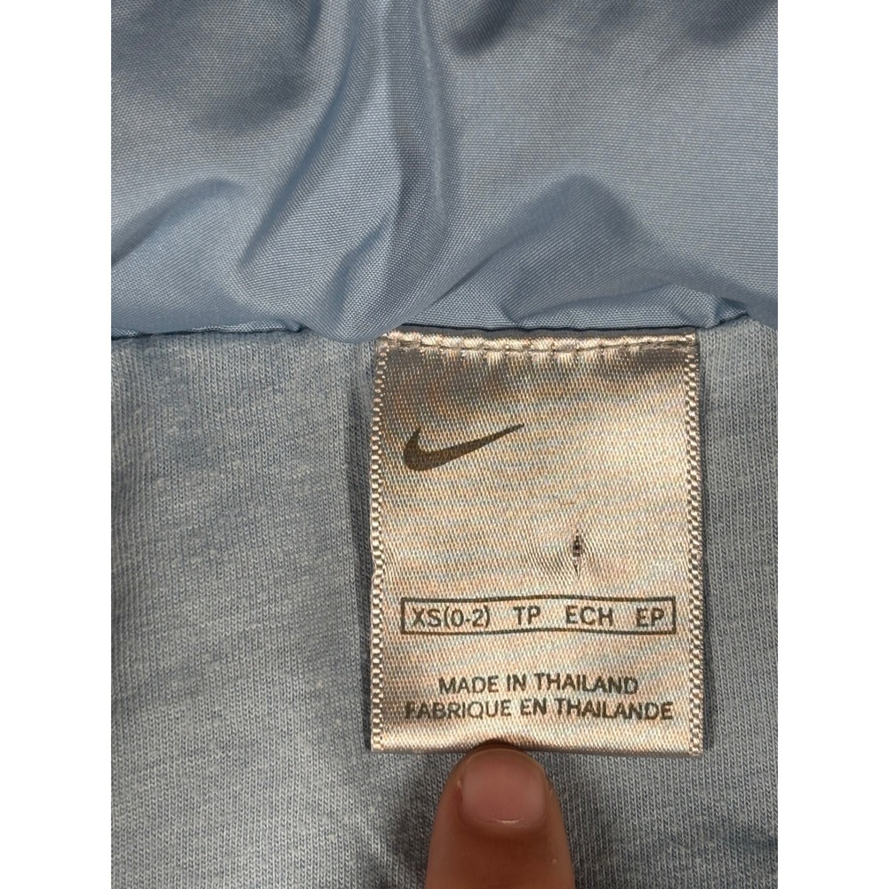 Nike‎ Mens Windbreaker Jacket Light Blue Full Zip Mock Neck XS 6103 - Picture 2 of 8